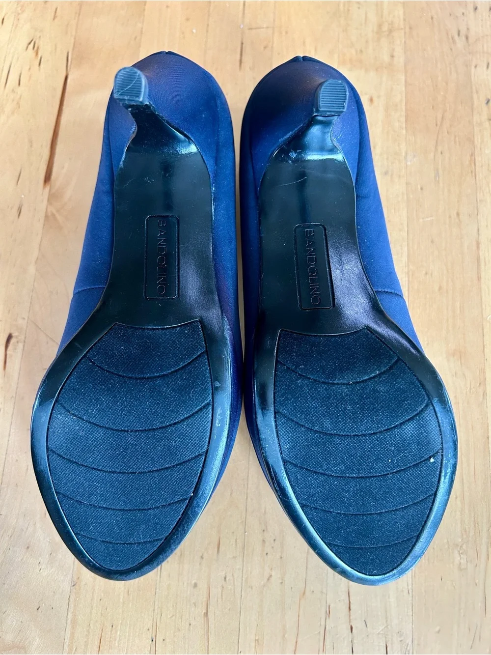 Bandolino Mylah Navy Blue Peep Toe Platform Pumps Heels Size 7M